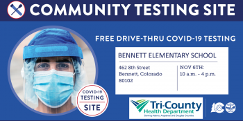 FREE COVID community testing site event in Bennett for Tri-County residents and neighboring counties